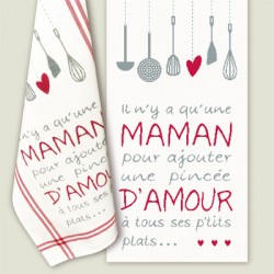 "Maman d'amour" Tea Towel